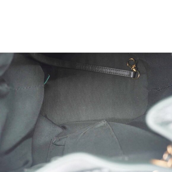 Chanel  Chevron Leather Drawstring Bucket Crossbody Bag Green - Picture 13 of 14